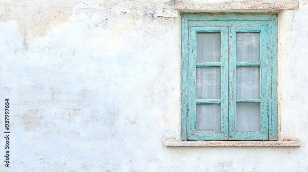 Shabby wall with window, background with space for text Shabby wall with window, background with space for text