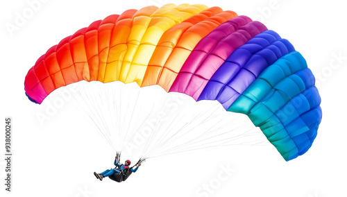 The sportsman flying on a paraglider