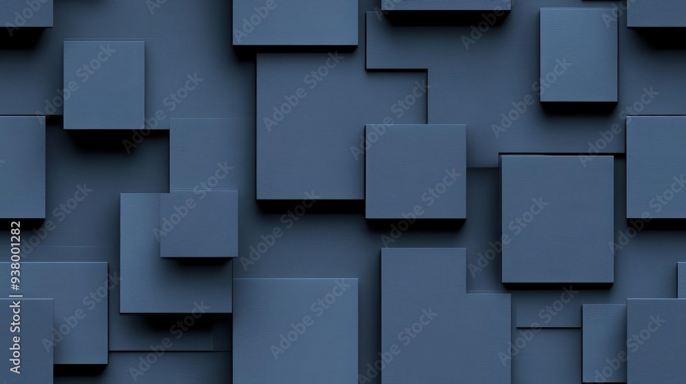 seamless pattern, A modern abstract background featuring layered dark blue squares and rectangles, perfect for design and creative projects. seamless pattern, A modern abstract background featuring layered dark blue squares and rectangles, perfect for design and creative projects.