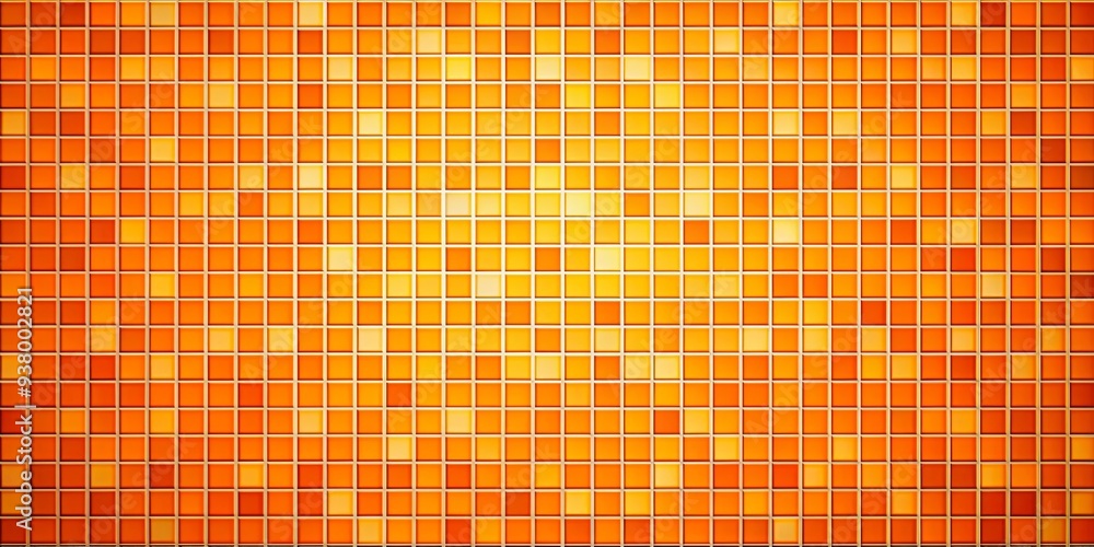 Vibrant orange tiles mosaic background with geometric pattern Vibrant orange tiles mosaic background with geometric pattern