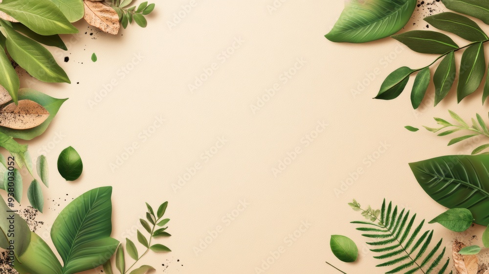 Earthy Tones Wallpaper with Organic Elements for Eco-Friendly Campaign - Clean and Engaging Design with Copy Space Earthy Tones Wallpaper with Organic Elements for Eco-Friendly Campaign - Clean and Engaging Design with Copy Space