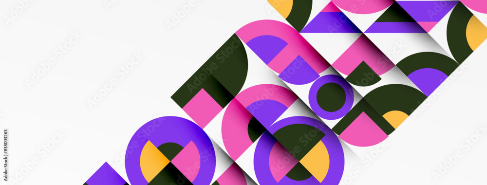Geometric design abstract background - circles squares Geometric design abstract background - circles squares