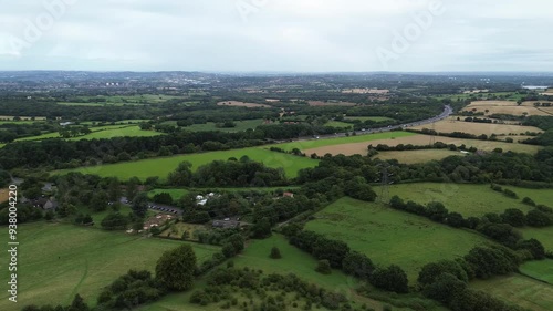 Wallpaper Mural Aerial View of a Motorway cutting through the English Countryside [4K] Torontodigital.ca