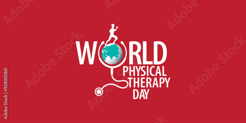 World Physical Therapy Day, September 8th Typography Template Vector, World Physiotherapy (PT) Day.  World Physical Therapy Day Creative Banner Poster Social Media web Post Design.