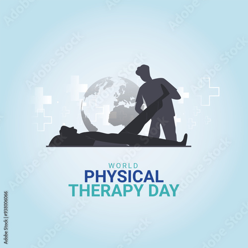 World Physical Therapy Day, September 8th Typography Template Vector, World Physiotherapy (PT) Day.  World Physical Therapy Day Creative Banner Poster Social Media web Post Design.