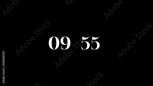 10 min animation timer countdown black 