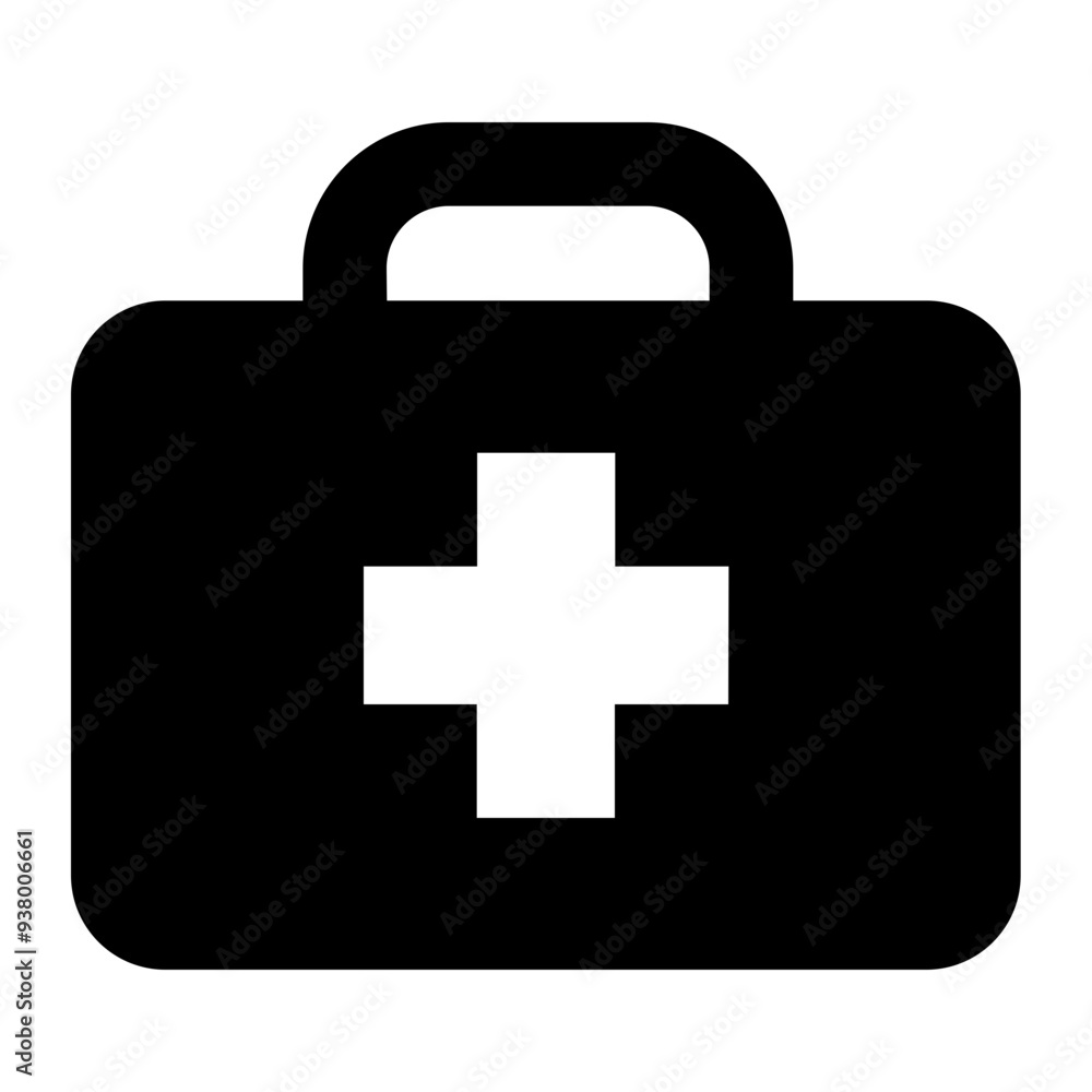 First Aid Kit Icon – Solid Style First Aid Kit Icon – Solid Style