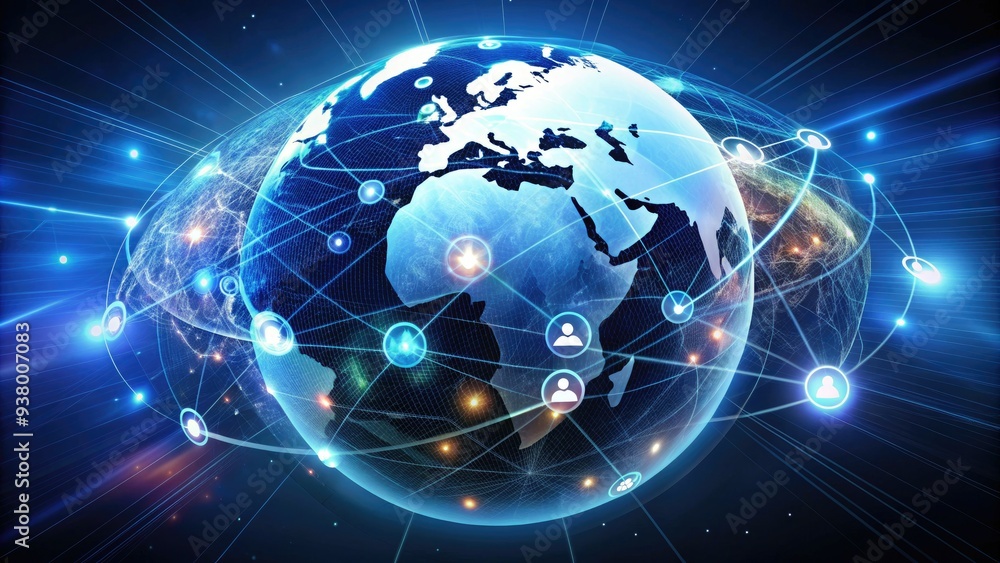 A concept illustration of a globe surrounded by various domain name extensions, highlighting the importance of online identity and brand presence. A concept illustration of a globe surrounded by various domain name extensions, highlighting the importance of online identity and brand presence.