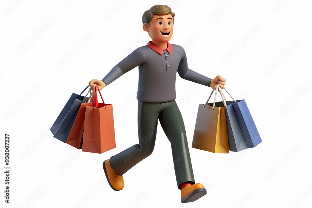 Shopper Holding Multiple Bags concept as Candid shot of a shopper walking out of a store holding multiple shopping bags in both hands with a happy expression capturing the excitement and rush of Black Shopper Holding Multiple Bags concept as Candid shot of a shopper walking out of a store holding multiple shopping bags in both hands with a happy expression capturing the excitement and rush of Black