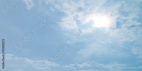 sun and clouds close large gold light reflex graphic white clouds suitable for writing background hot blue summer winter love pattern  beautiful, clear, atmosphere, skies, sunny, beauty, cumulus,
