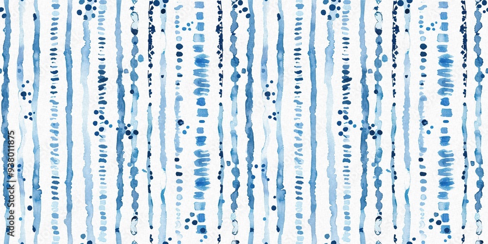 Modern blue white irregular beach stripe border for summer doodle banner design. Coastal mariner background for seaside living style in repeatable edging ribbon trim Modern blue white irregular beach stripe border for summer doodle banner design. Coastal mariner background for seaside living style in repeatable edging ribbon trim