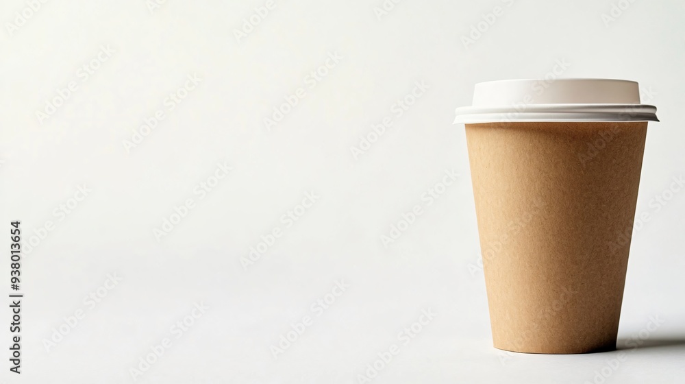 Professional To-Go Drink Paper Coffee Cup on White Background Professional To-Go Drink Paper Coffee Cup on White Background