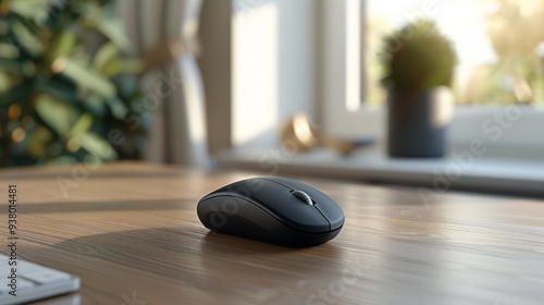 Sleek Wireless Mouse on a Modern Office Desk