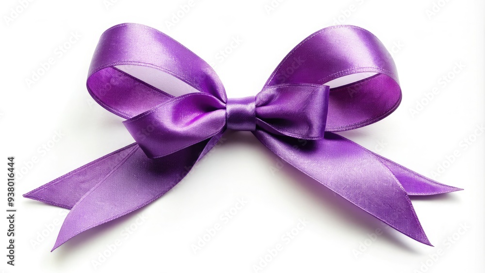 A delicate purple ribbon tied in a bow, symbolizing awareness and support for cancer research, hope, and healing on a soft white background. A delicate purple ribbon tied in a bow, symbolizing awareness and support for cancer research, hope, and healing on a soft white background.