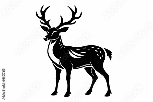 deer silhouette vector illustration