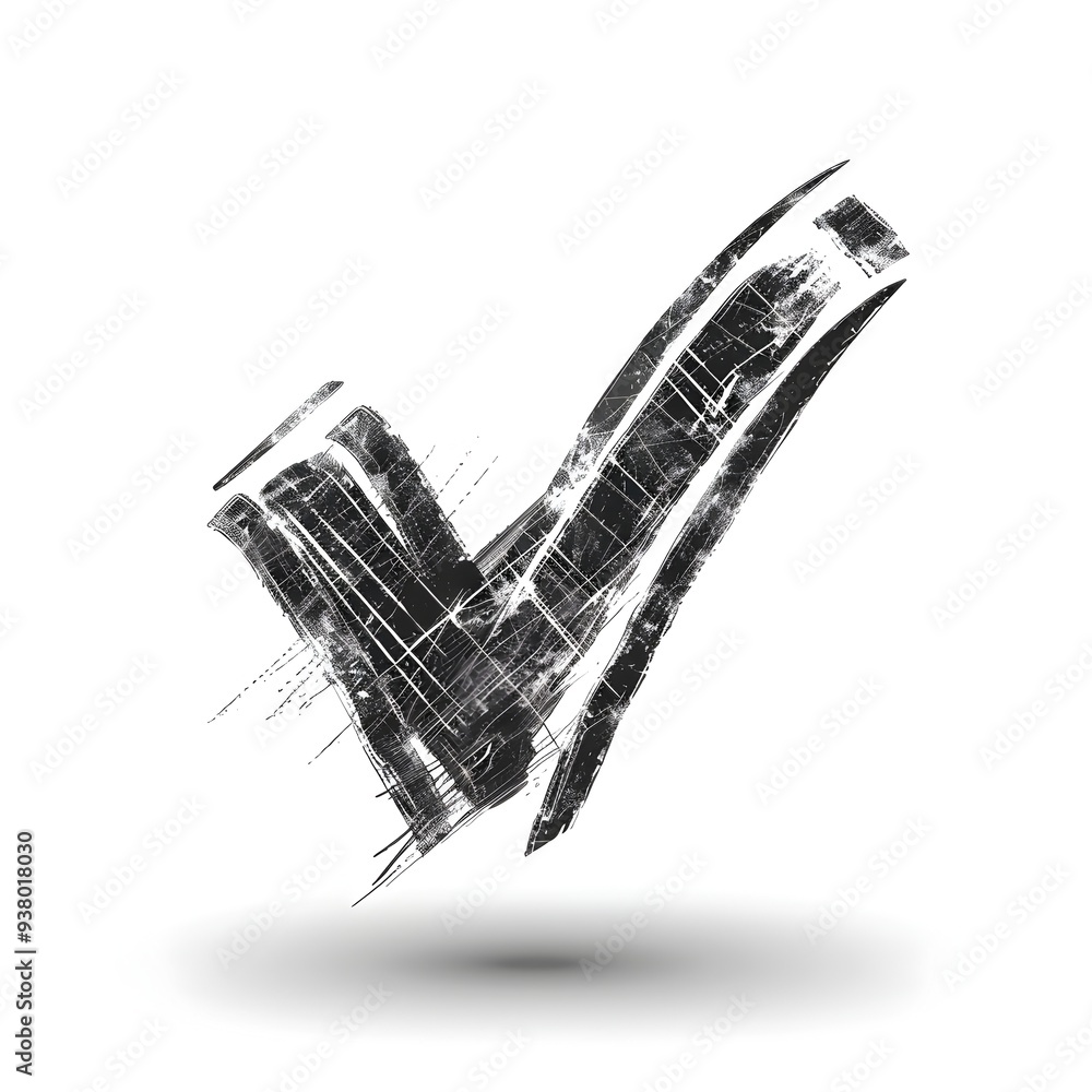 Clean Checkmark Icon Indicating Approval or Successful Concept on White Background Clean Checkmark Icon Indicating Approval or Successful Concept on White Background
