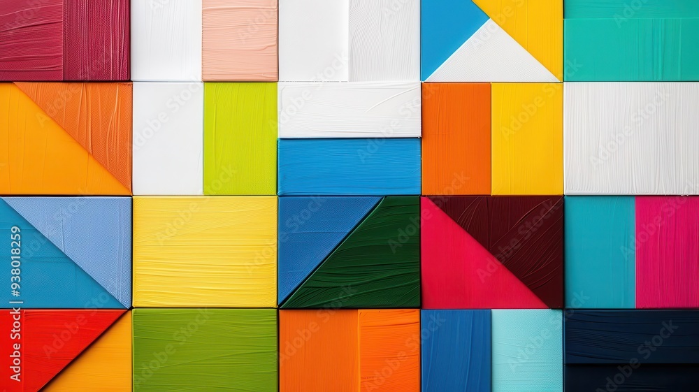 Colorful geometric patterns on a contrasting background, abstract art, geometry Colorful geometric patterns on a contrasting background, abstract art, geometry