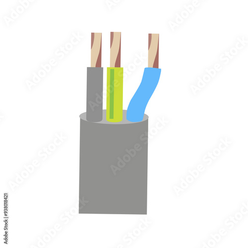 Cables and wires realistic vector