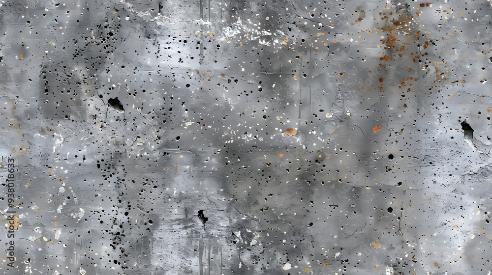 A textured concrete wall featuring a mix of gray tones, surface ...