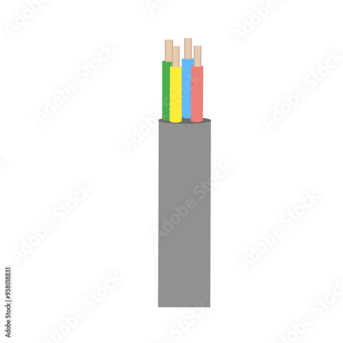 Cables and wires realistic vector