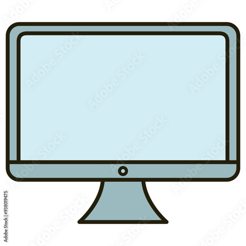 computer monitor vector illustration