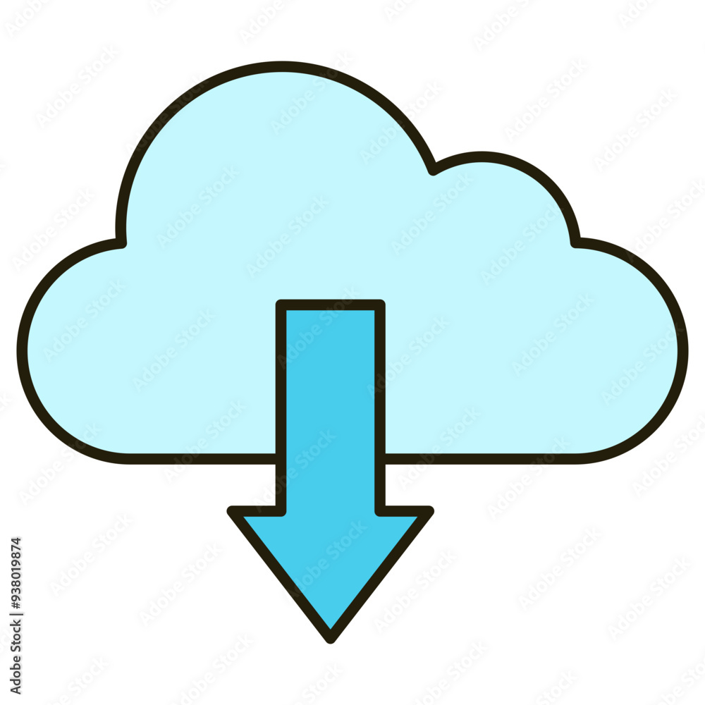 cloud download icon illustration cloud download icon illustration
