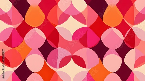 Shapes, Flowers, Florals, Pink and Red, Abstract Image, Texture, Pattern Background, Wallpaper, Smartphone Cover and Screen, Cell Phone, Computer, Laptop, 9:16 and 16:9 Format