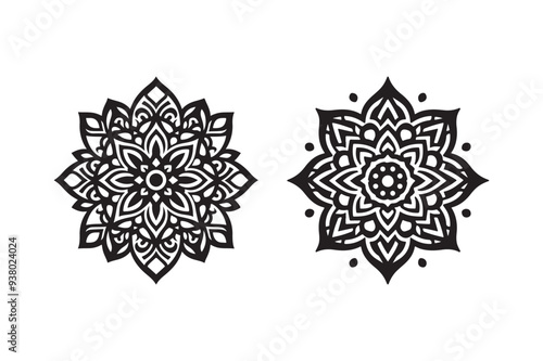 Mandala silhouette vector illustration