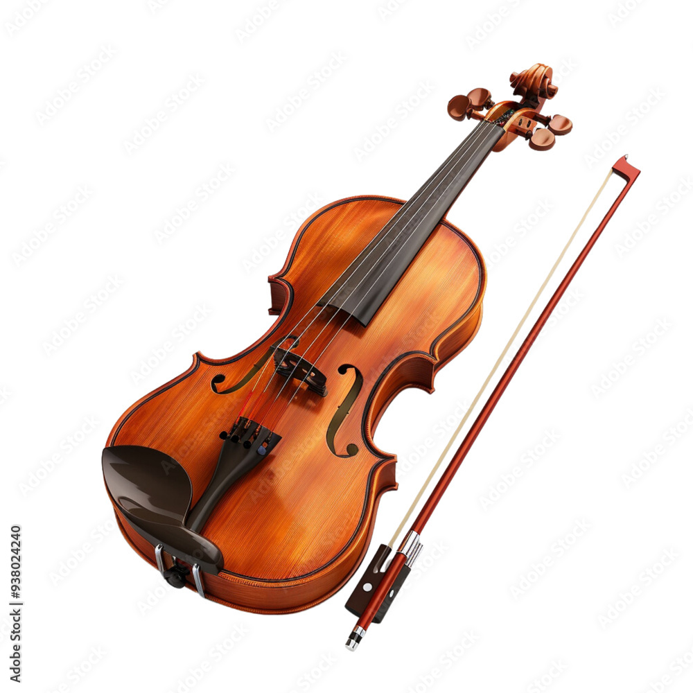 Fototapeta premium Violin, cut out background, ready to use