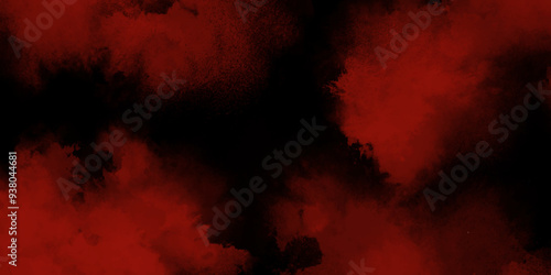 abstract cloud and vapor texture background. Black and red smoke aquarelle smudge illustration smooth grungy smokey light red colors ink glow. red color powder explosion	
