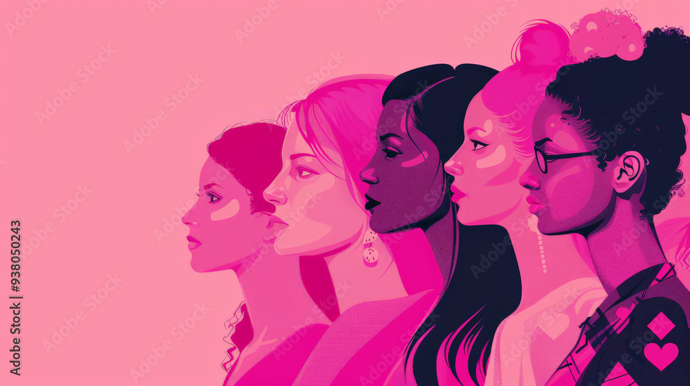 Illustration of women united for breast cancer awareness
Illustration of women united for breast cancer awareness