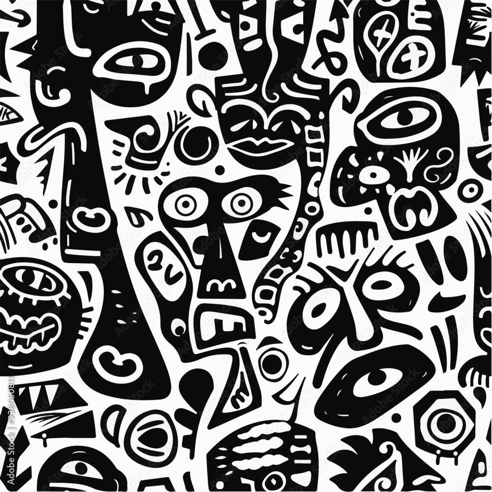 Fototapeta premium Monster pattern wallpaper texture 