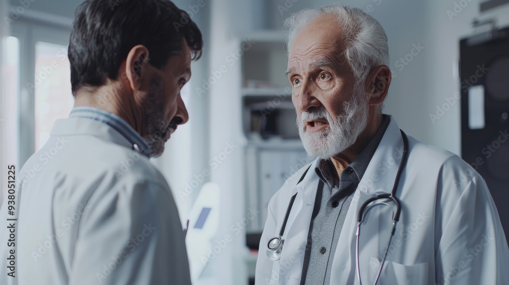 Doctor and patient relieved after positive treatment results
Doctor and patient relieved after positive treatment results