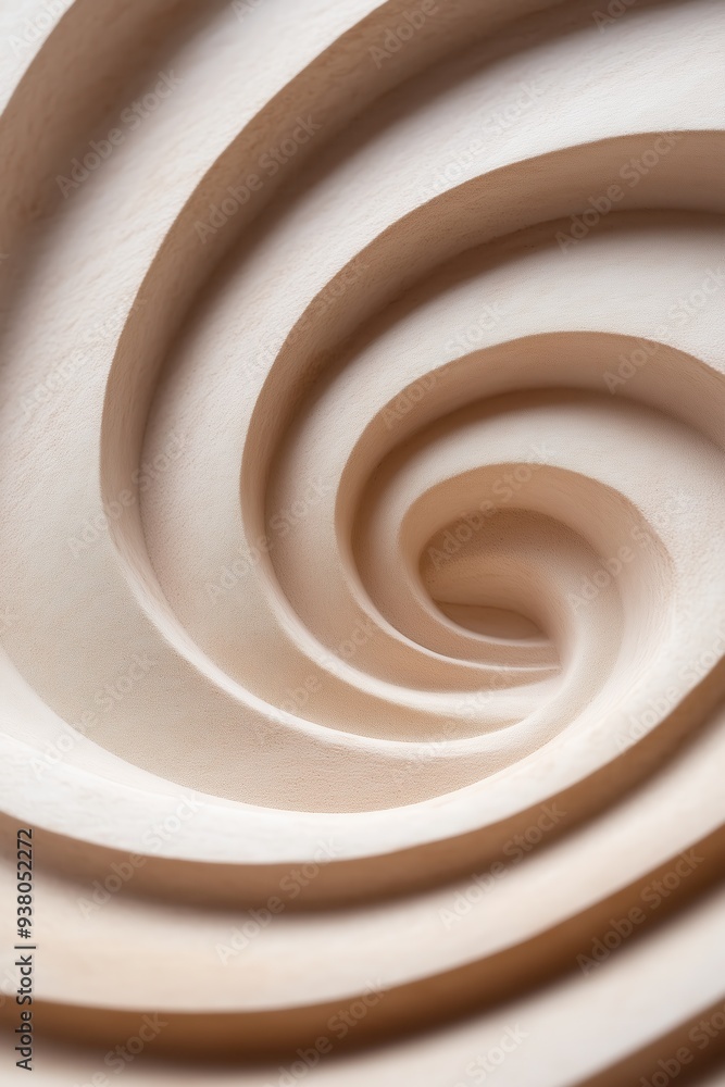 Abstract Wooden Spiral Pattern, Close-Up of Smooth Curved Lines, Natural Wood Texture, Modern Minimalist Design, Artistic Background, Organic Material, Contemporary Art, Interior Decoration Abstract Wooden Spiral Pattern, Close-Up of Smooth Curved Lines, Natural Wood Texture, Modern Minimalist Design, Artistic Background, Organic Material, Contemporary Art, Interior Decoration