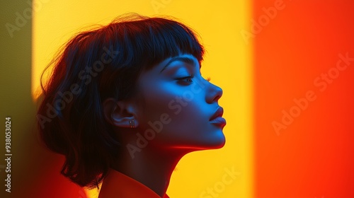 Artistic Portrait of a Woman in Striking Colors