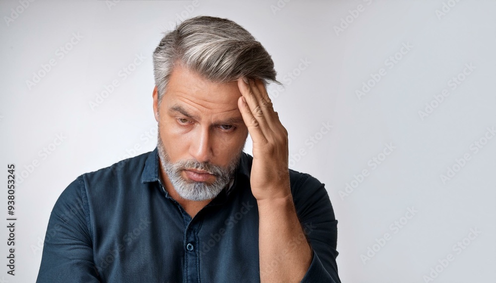 An older man graying, turning hair gray An older man graying, turning hair gray