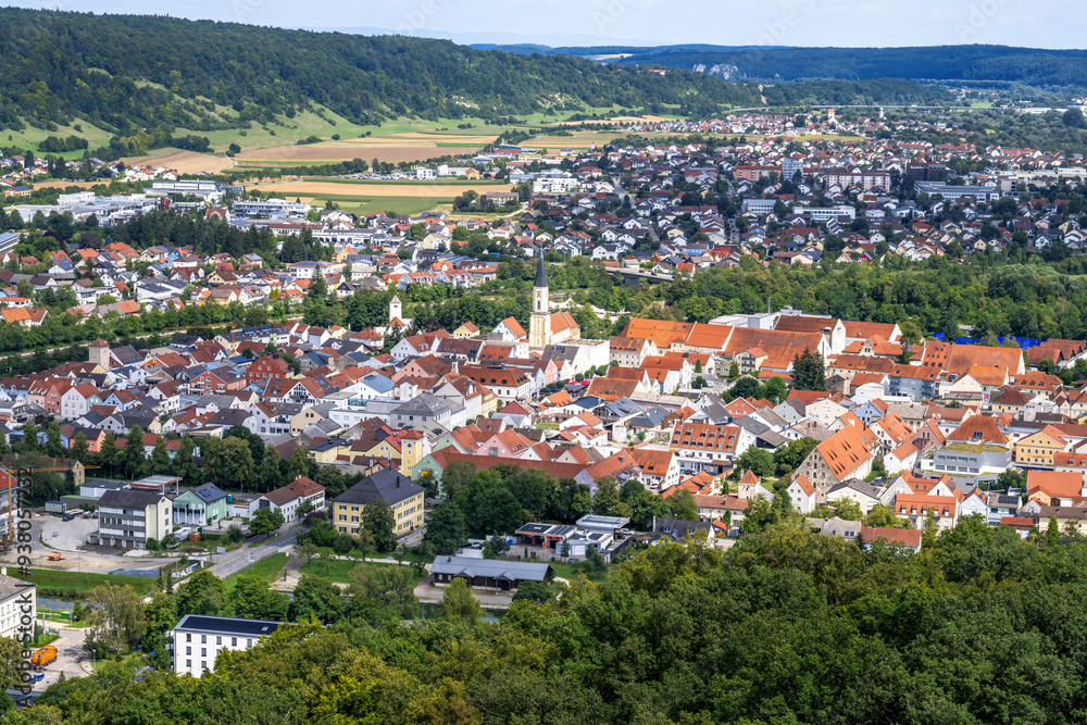Aerial view over the city Kelheim Aerial view over the city Kelheim