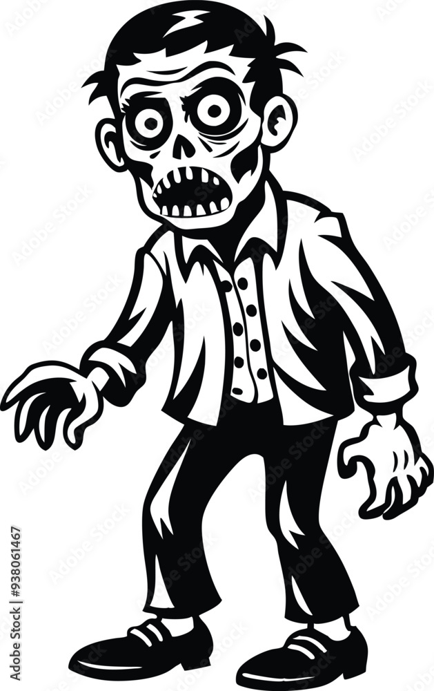 zombie silhouette illustration black and white zombie silhouette illustration black and white