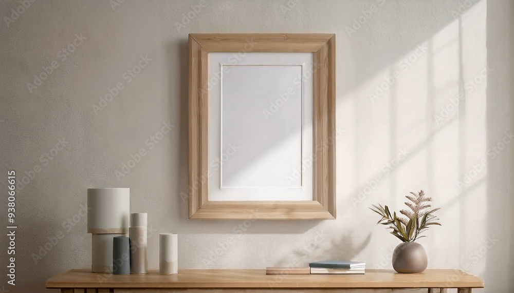 Mockup frame in cozy simple living room interior close up, 3d render
Mockup frame in cozy simple living room interior close up, 3d render