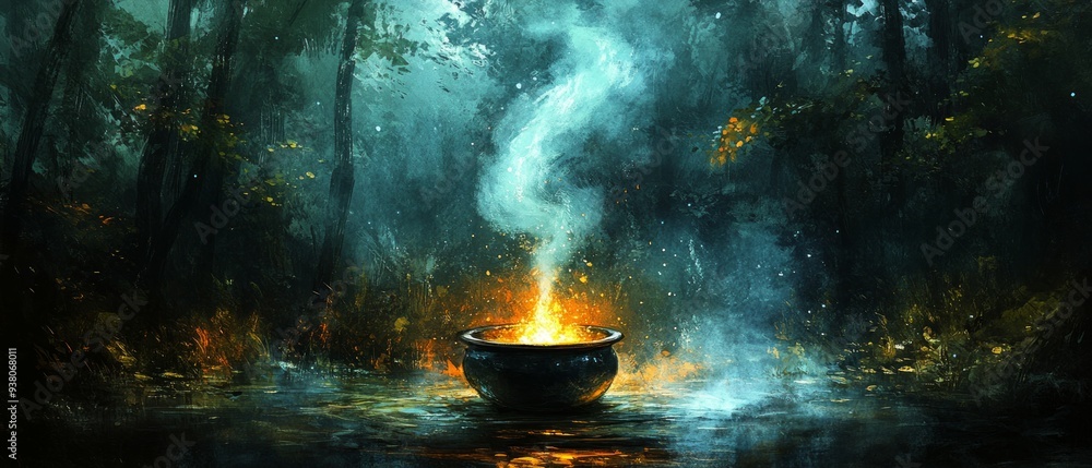 Cauldron Witch's Brew Wicca, Celtic Paganism Religion Spiritual Symbol Cauldron Witch's Brew Wicca, Celtic Paganism Religion Spiritual Symbol