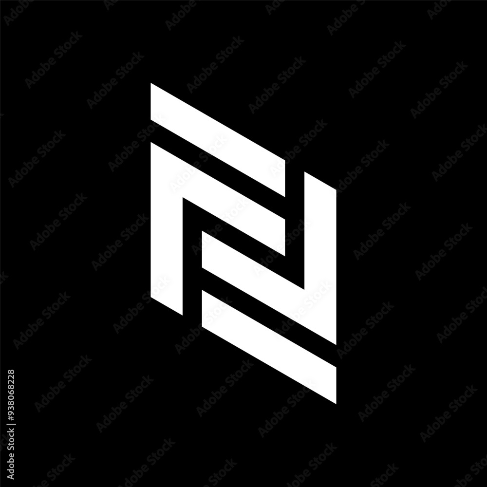 Letter NF or FN creative monogram logo Letter NF or FN creative monogram logo