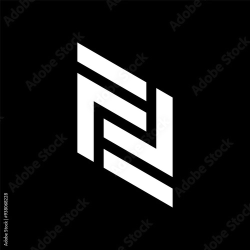 Letter NF or FN creative monogram logo photo