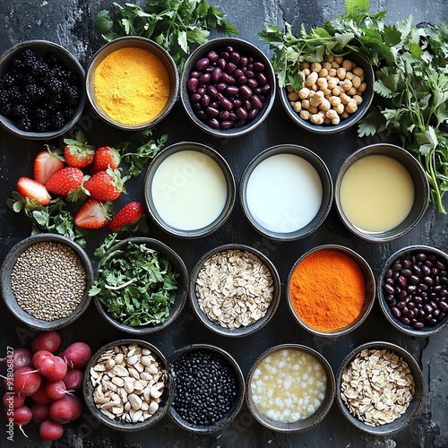 A vibrant array of 10 gutfriendly food groups for a healthy diet photo