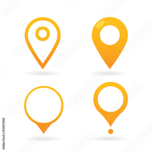 Collection of map pointers in yellow color with shadows isolated on white background.
Free Download Collection of map pointers in yellow color with shadows isolated on white background.
- GFXLoad