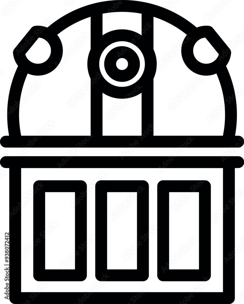 Observatory building facade for exploring and observing cosmos