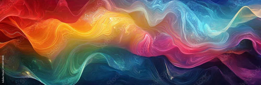 Obraz premium Abstract Colorful Swirling Lines Background