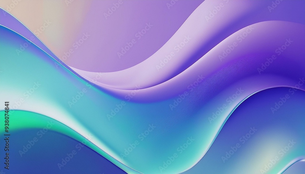 Obraz premium Abstract dark holographic iridescent neon background fluid liquid glass curved wave in motion 3d render. Gradient design element for banners, backgrounds, and wallpapers. modern 3d render background