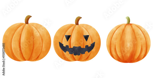 halloween pumpkin isolated on white