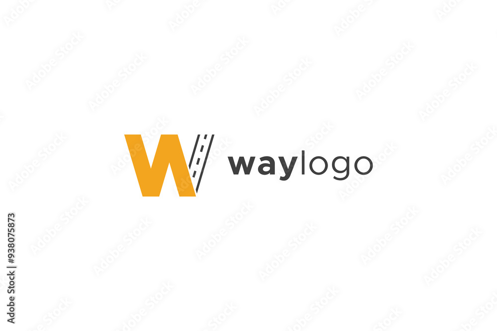 Way Logo Image. Initial Letter W With Road Combination Isolated On White Background. Flat Vector Logo Design Template Element Usable For Transportation Logos. Way Logo Image. Initial Letter W With Road Combination Isolated On White Background. Flat Vector Logo Design Template Element Usable For Transportation Logos.