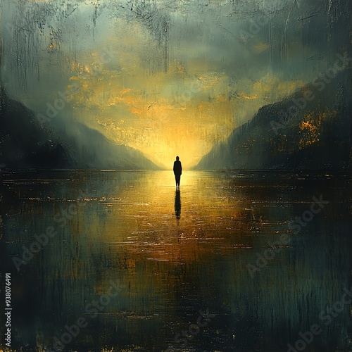 Emotive image of Where do you wait for me showcasing a peaceful, reflective environment with gentle light and textures, creating a sense of expectation and wonder